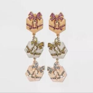 Sugarfix x Baublebar • Christmas Holiday Presents Gift Drop Post Earrings